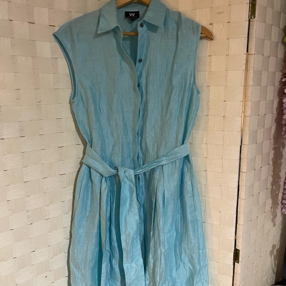 W by Worth Sky Blue Midi Dress